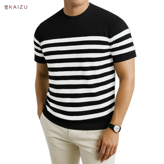 Linus Round-Neck Knit Shirt | Prestige Fabric Classic Fit