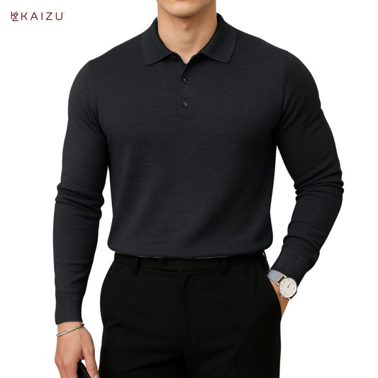 Prince Knit Long Sleeve Shirt with Collar