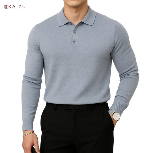 Prince Knit Long Sleeve Shirt with Collar