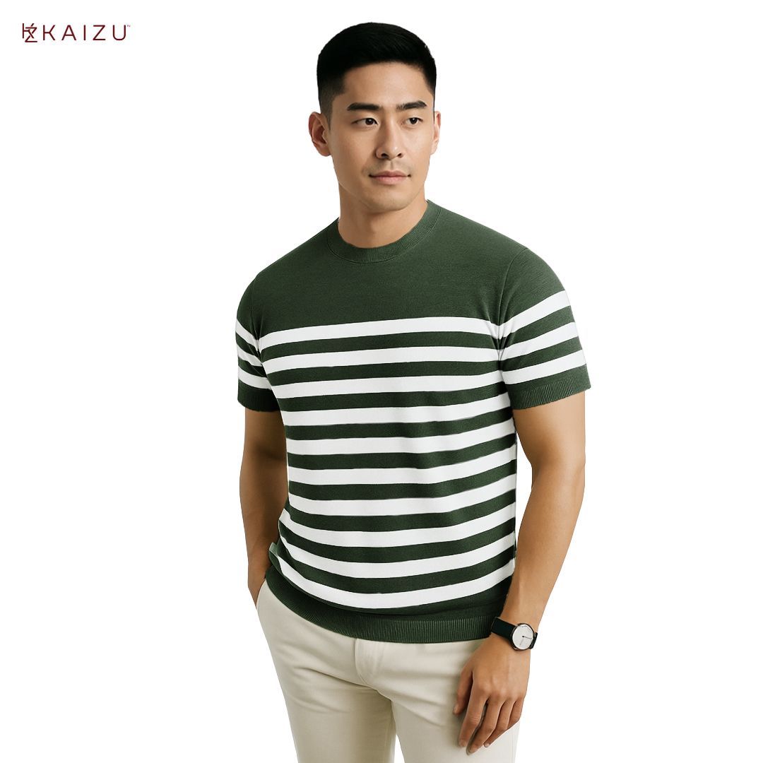 Linus Merit Crew Premium Round-Neck Knit Shirt | Prestige Fabric Classic Fit