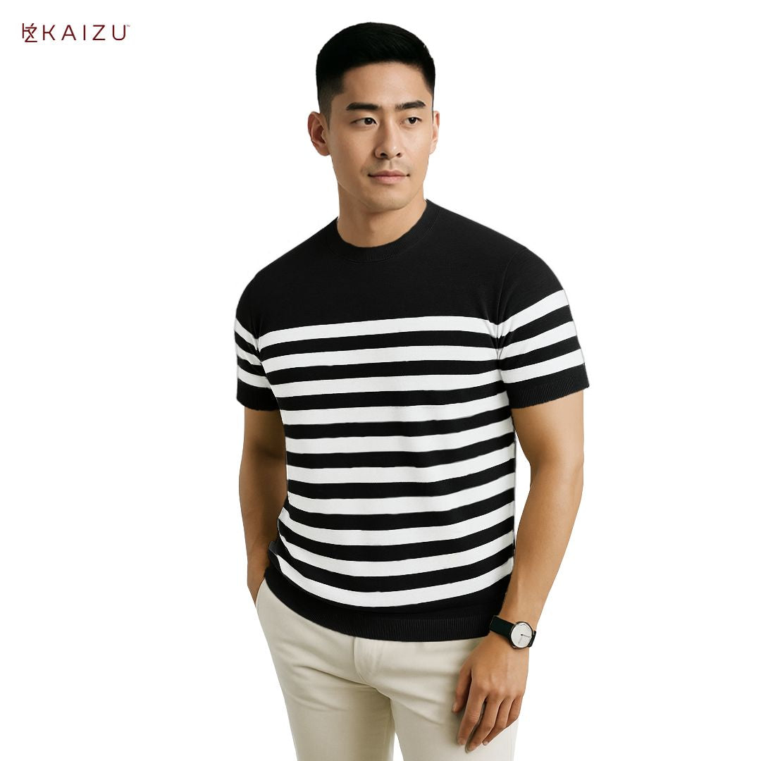 Linus Merit Crew Premium Round-Neck Knit Shirt | Prestige Fabric Classic Fit