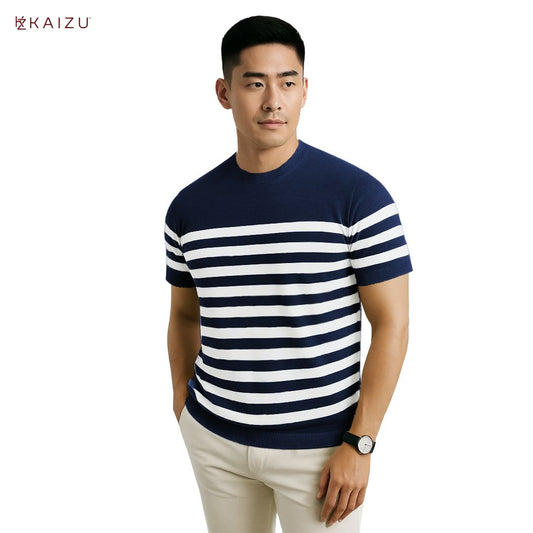 Linus Merit Crew Premium Round-Neck Knit Shirt | Prestige Fabric Classic Fit