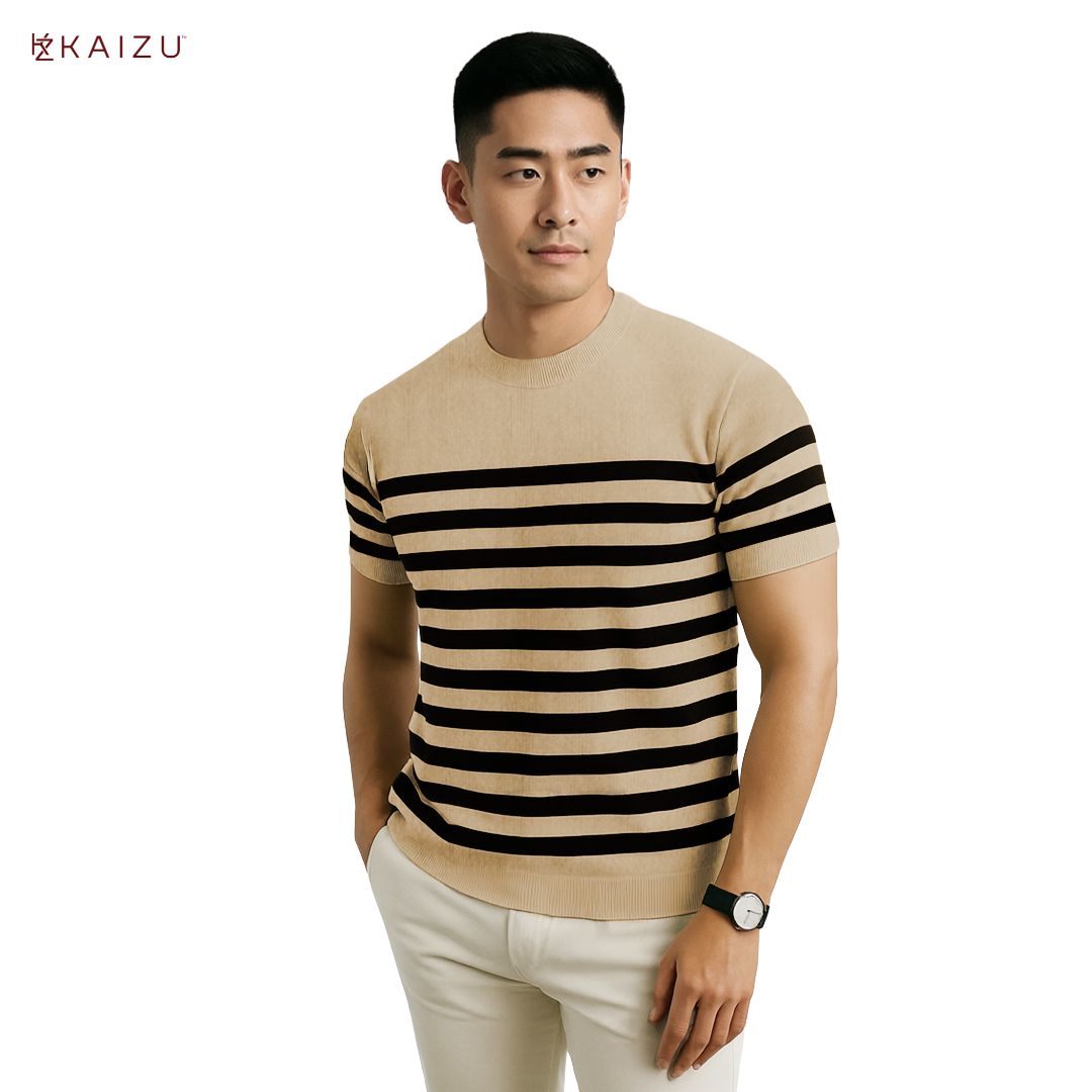 Linus Merit Crew Premium Round-Neck Knit Shirt | Prestige Fabric Classic Fit