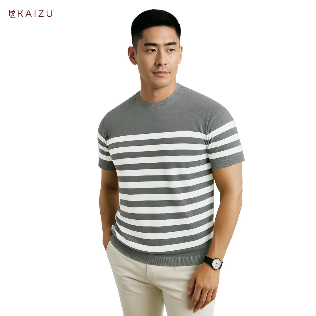 Linus Merit Crew Premium Round-Neck Knit Shirt | Prestige Fabric Classic Fit