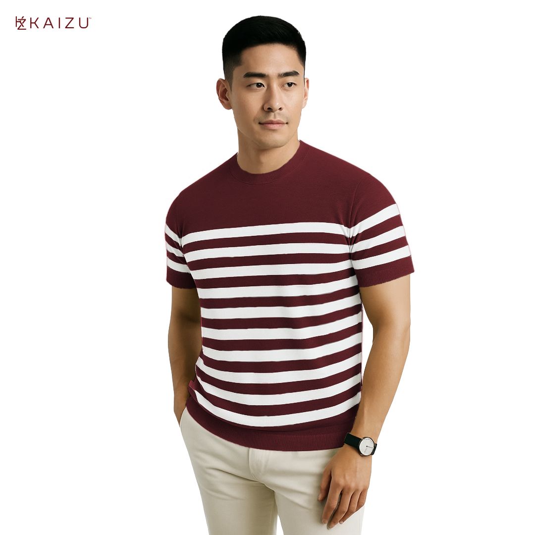 Linus Merit Crew Premium Round-Neck Knit Shirt | Prestige Fabric Classic Fit