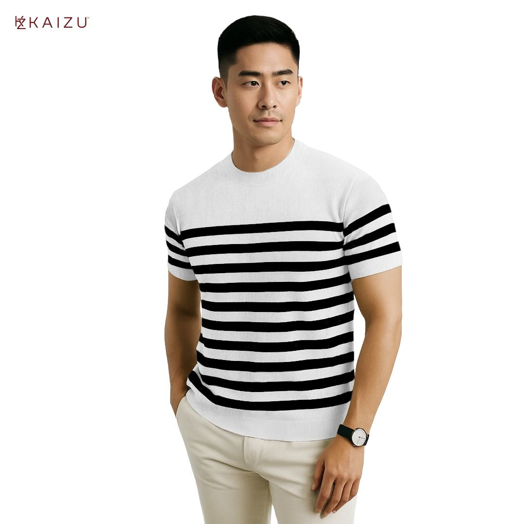 Linus Merit Crew Premium Round-Neck Knit Shirt | Prestige Fabric Classic Fit