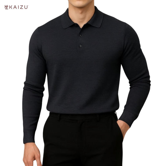 Prince Knit Long Sleeve Shirt with Collar