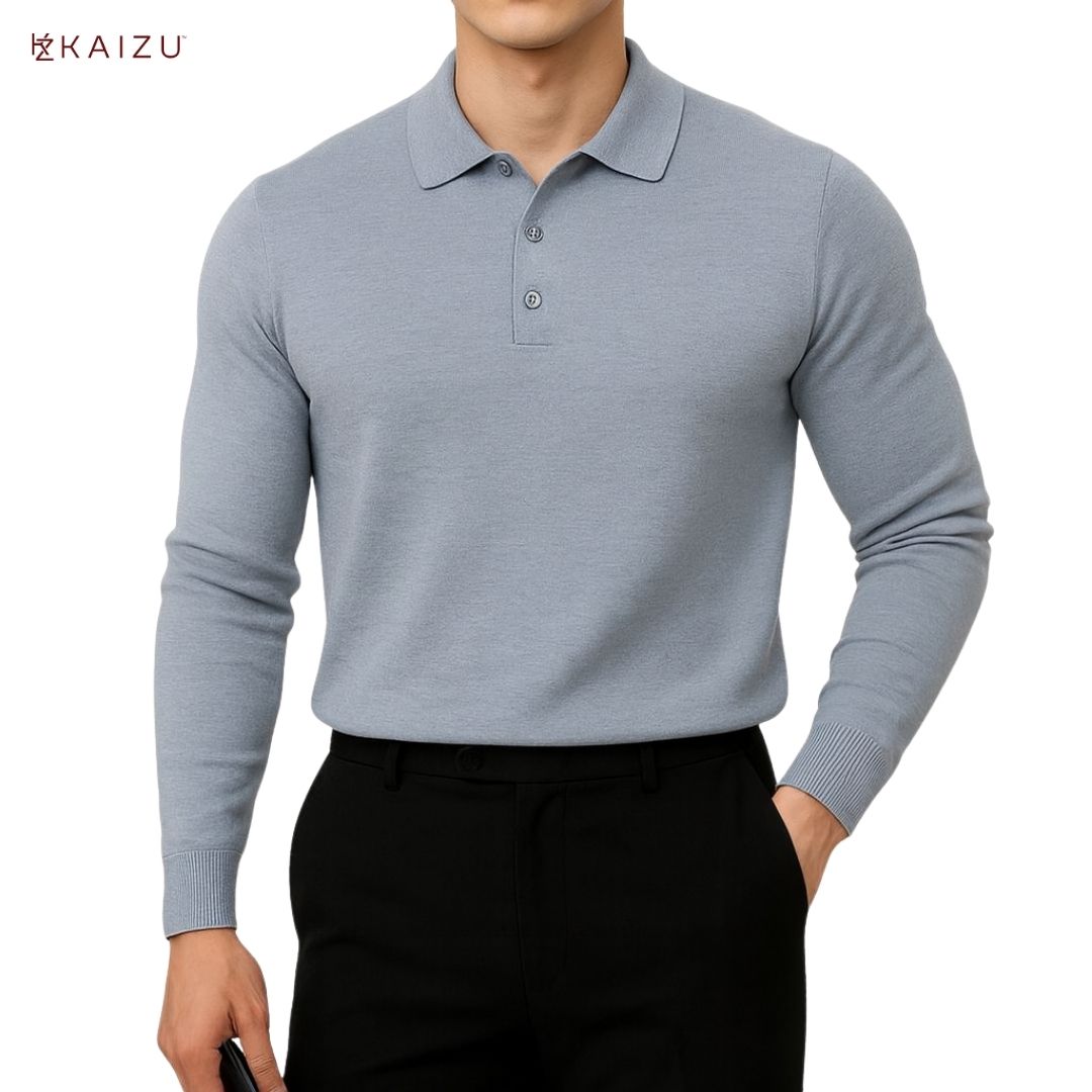 Prince Knit Long Sleeve Shirt with Collar