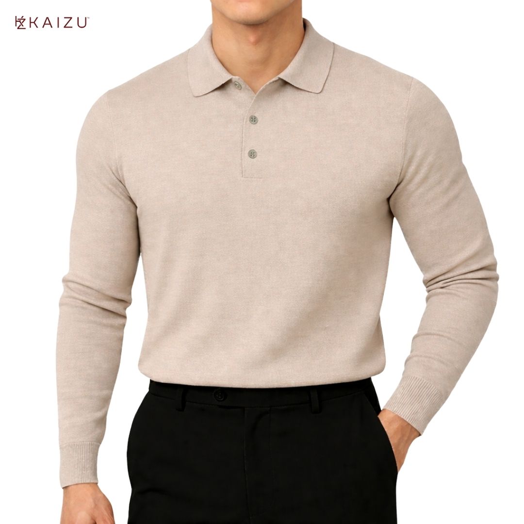 Prince Knit Long Sleeve Shirt with Collar