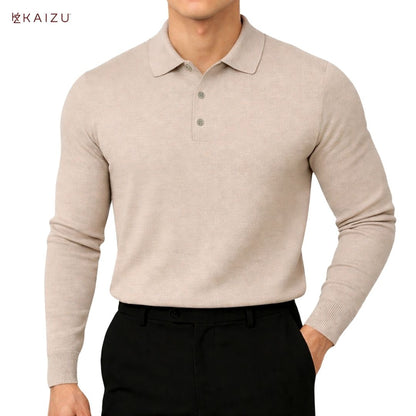 Prince Knit Long Sleeve Shirt with Collar