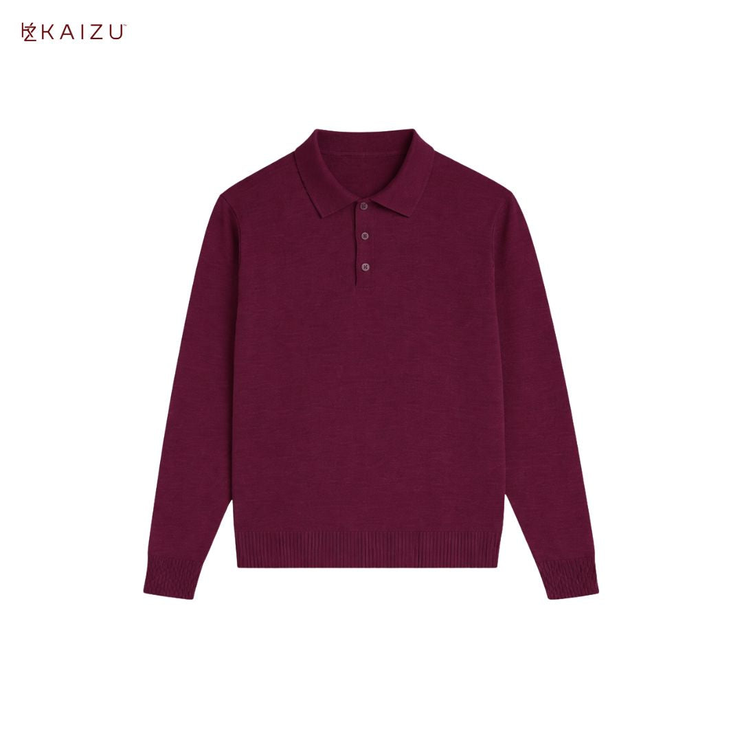 Prince Knit Long Sleeve Shirt with Collar