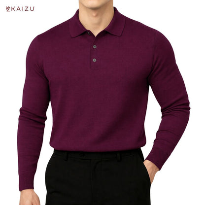 Prince Knit Long Sleeve Shirt with Collar