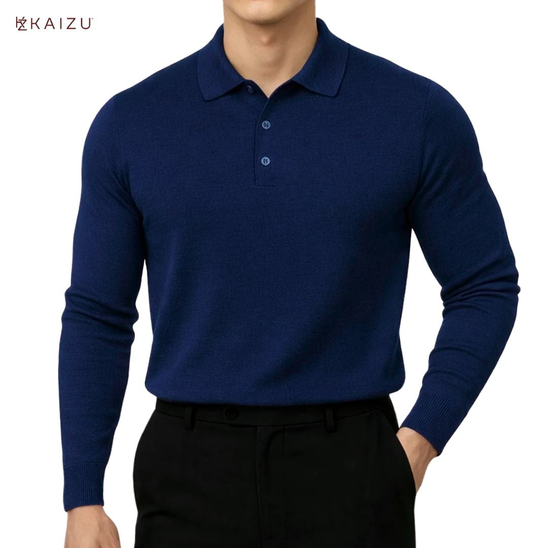 Prince Knit Long Sleeve Shirt with Collar