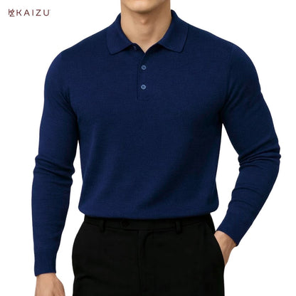 Prince Knit Long Sleeve Shirt with Collar
