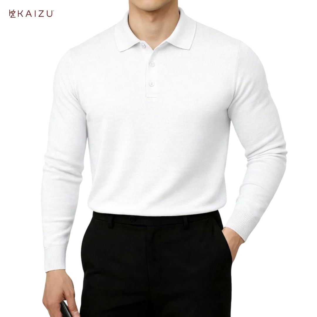 Prince Knit Long Sleeve Shirt with Collar